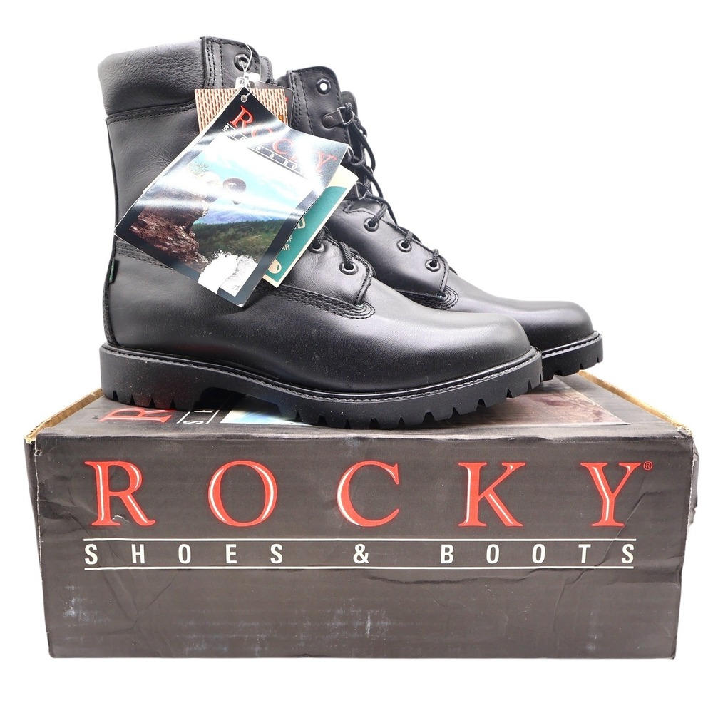 Rocky Y2K RB1950 Boots Mens 9 EW Black Leather Thinsulate NWT